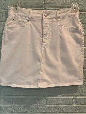 Croft and Barrow White Denim Mini Skort